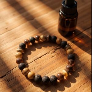 Natural Tigers Eye Beaded Bracelet 🧡